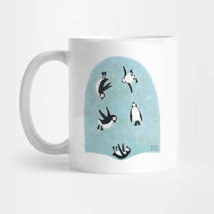 Penguins on Trampolin Mug